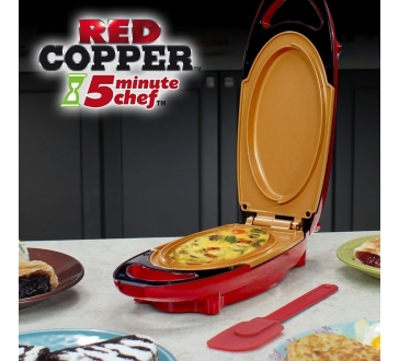 Multifunkciós kétoldalas serpenyő- 5minute CHEF red COPPER PAN